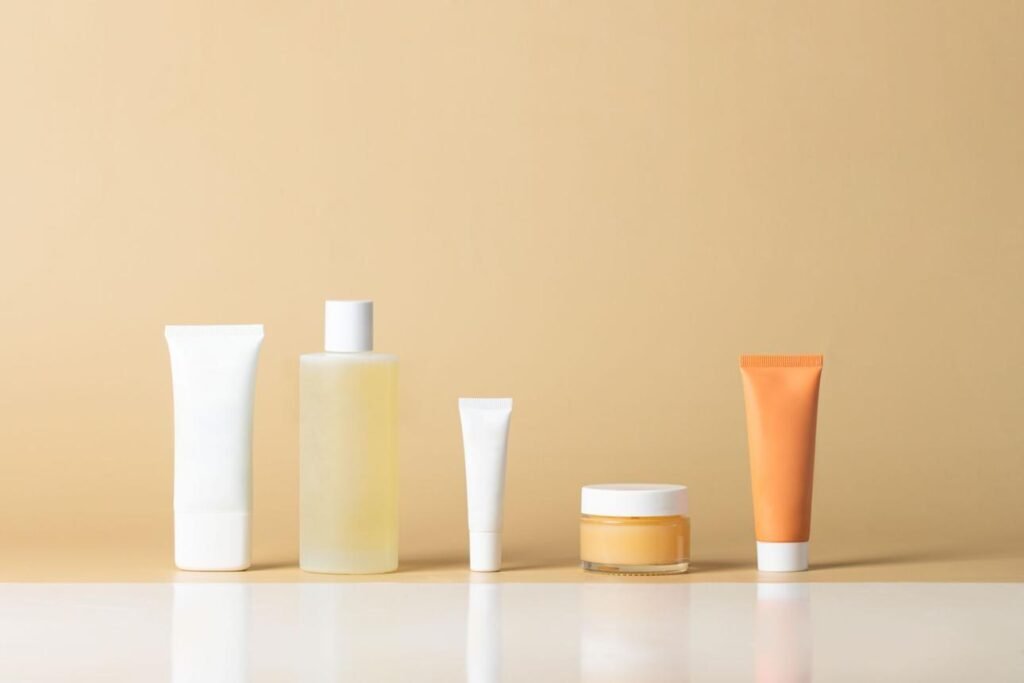 Simple skincare routine with cleanser moisturizer and sunscreen