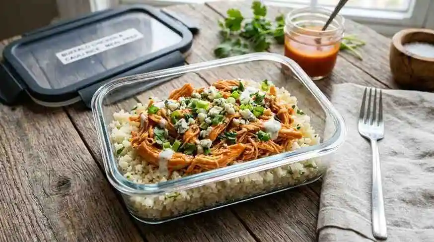 Low calorie meal prep container featuring