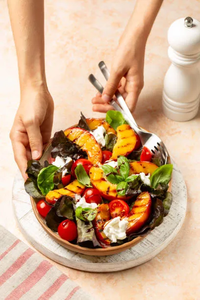 Peach Burrata Salad