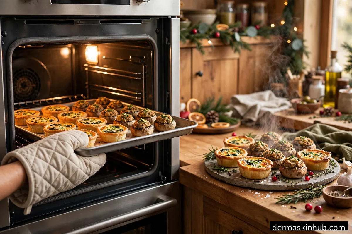 Reheating make-ahead appetizers in the oven on party day